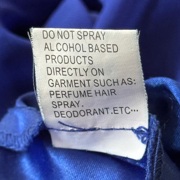 Mac Duggal 67911 Ruffle Tiered Cut Out Chiffon Gown Dress Cobalt Blue Size 0 NWT - Picture 12 of 12